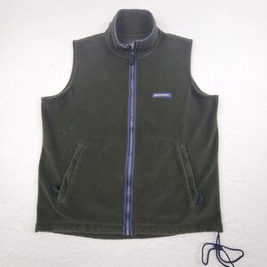 Vintage Abercrombie and Fitch Full Zip Fleece Vest Mens Medium M Green ***READ